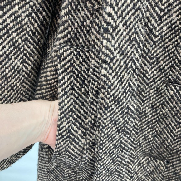 Covington Tweed Herringbone Belted Mid-Length Coat - Picture 7 of 10